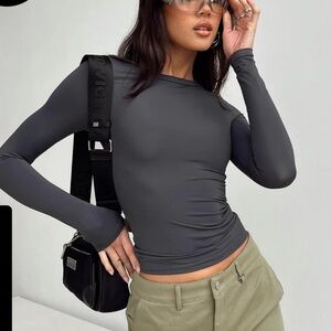 Princess polly slate long sleeve top